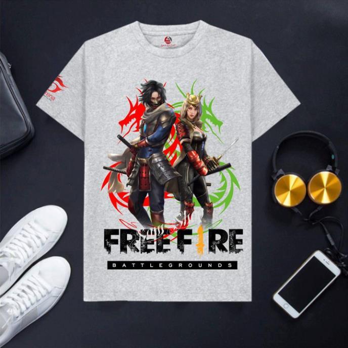 Áo Free Frie cotton màu ghi xám chất cực đẹp - Samurai