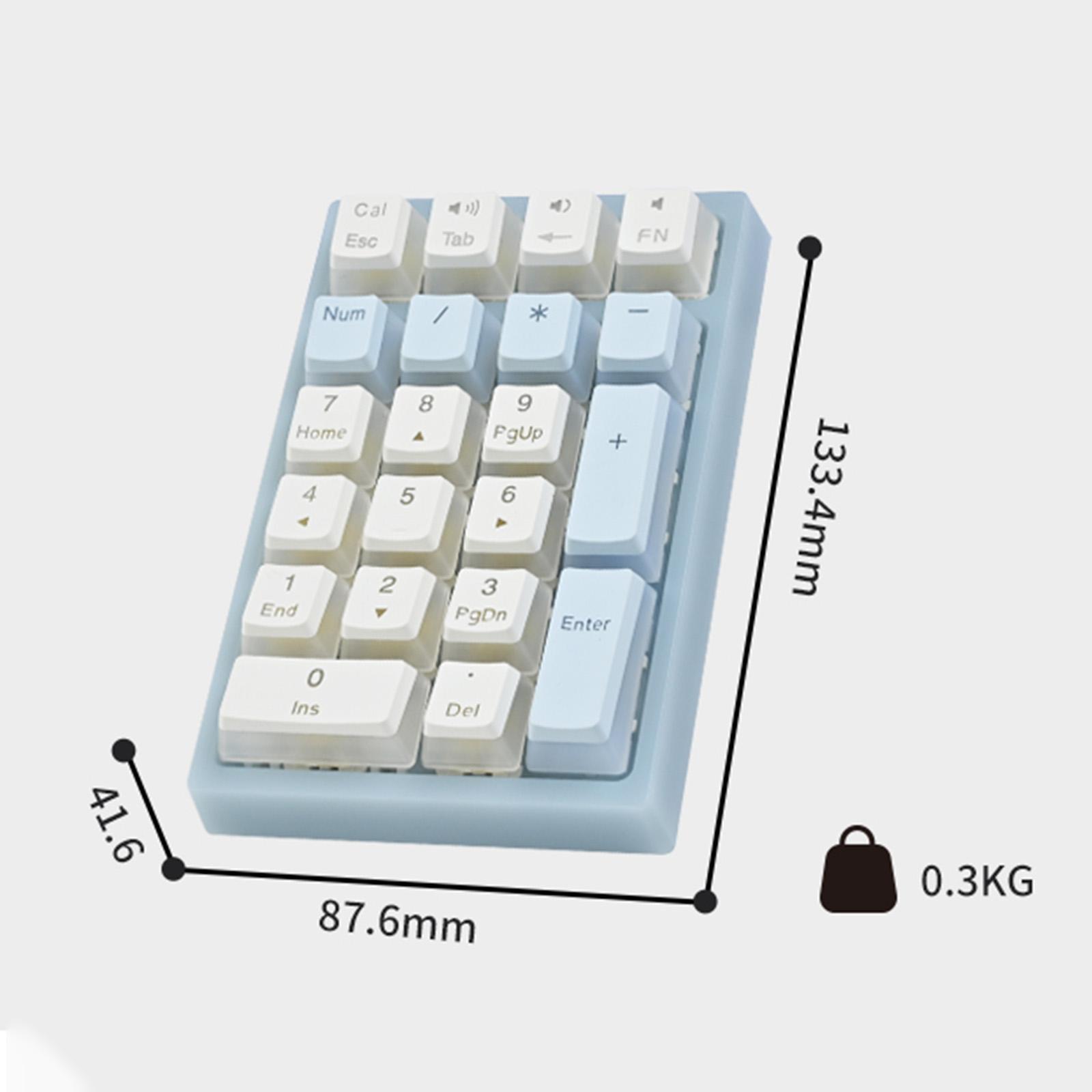 Mechanical Numeric Keypad Plug and Play Number Pad for Office Travel Notebook Desktop