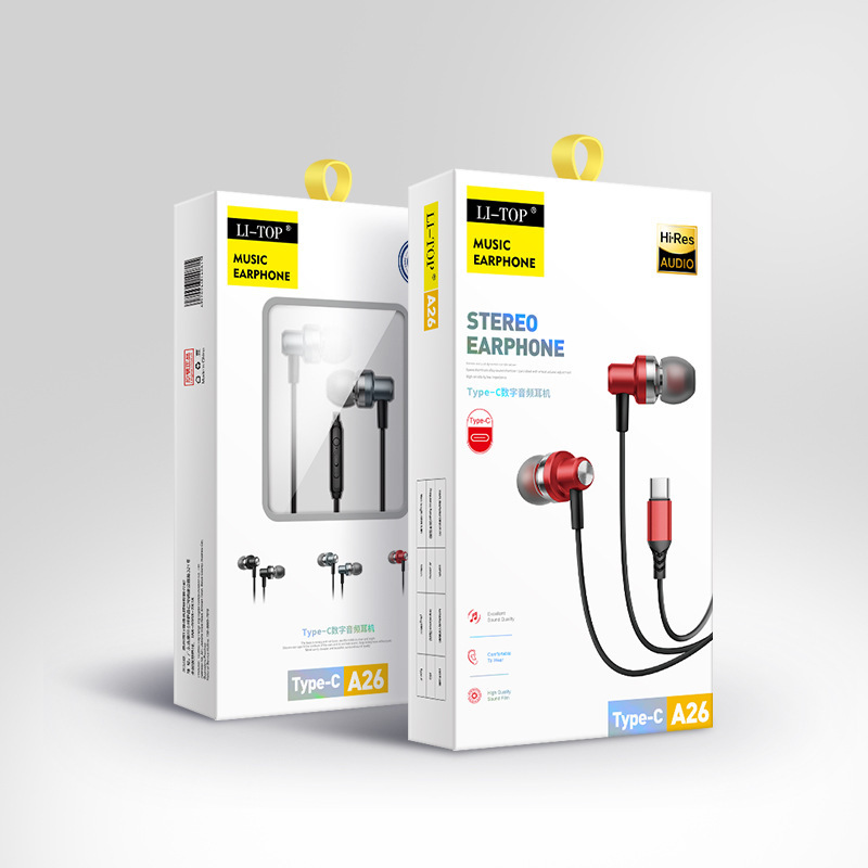 Tai Nghe Nhét Tai Có Dây A26 Vỏ Kim Loại, Type-C Giải Mã Kỹ Thuật Số, Có Micro, Âm Thanh Stereo - miếng lót chuột