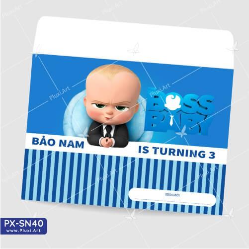 Thiệp thôi nôi – sinh nhật theo yêu cầu Pluxi