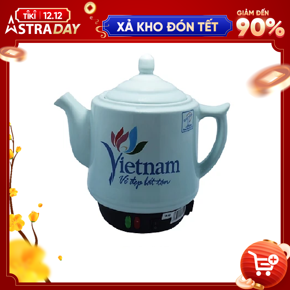 Ấm sắc thuốc Trường An TA68 Ngọc - Hàng chính hãng - Gốm sứ cao cấp - Điện gia dụng - Siêu thuốc - Siêu điện - Ấm sắc thuốc bằng điện - Dụng cụ nấu thuốc -Hàng Việt Nam chất lượng cao