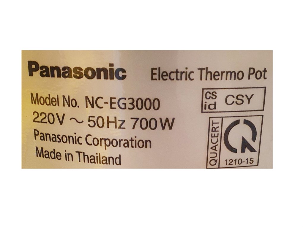 Bình Thủy Điện Panasonic NC-EG3000CSY - Hàng Chính Hãng