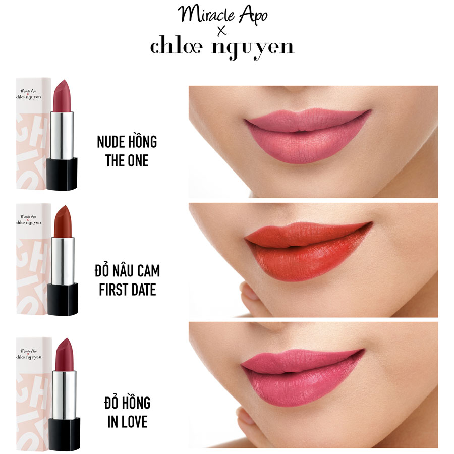 Son Thỏi Lì Miracle Apo x Chloe Nguyễn Holiday Collection Lipstick (4g)