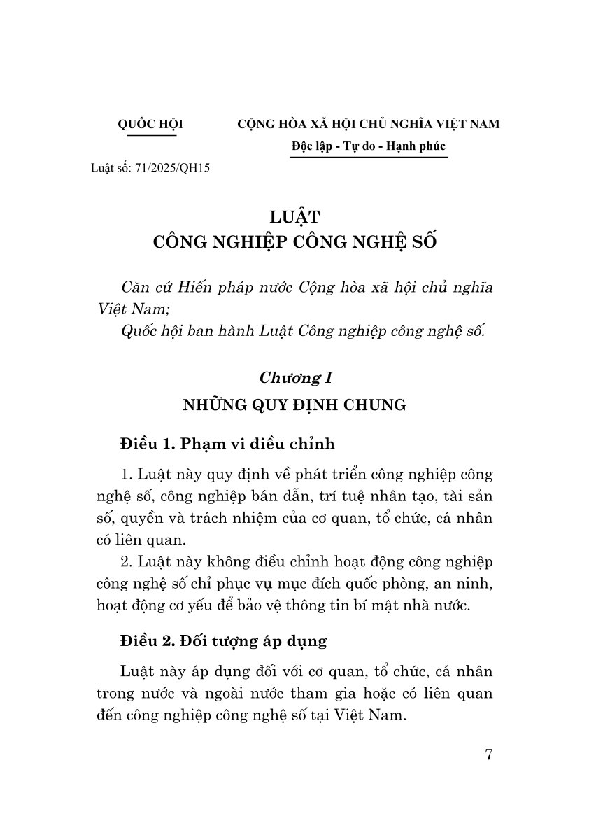 Luật công nghiệp công nghệ số năm 2025
