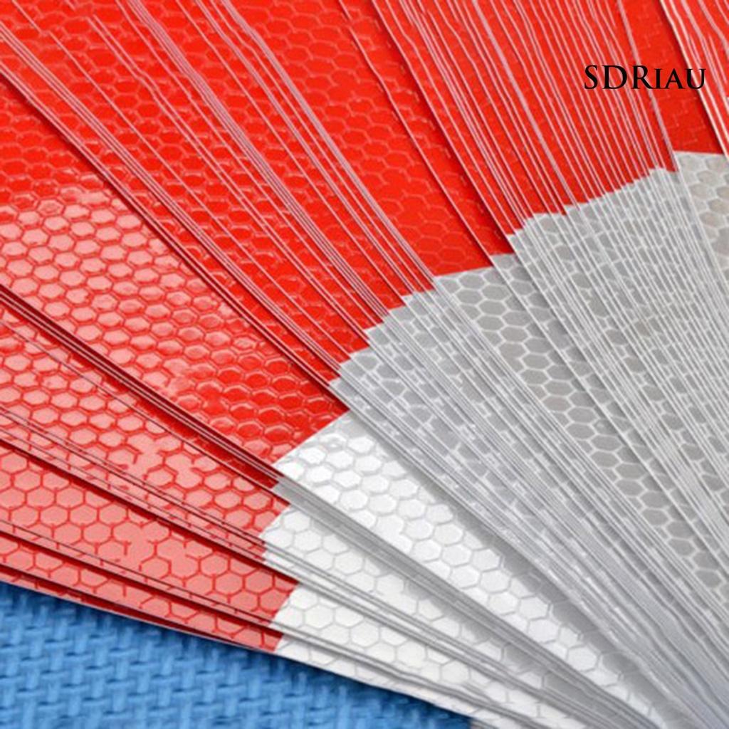 Bộ 10 Miếng Dán Phản Quang Cảnh Báo An Toàn Hình Chữ Nhật Cho Xe Hơi