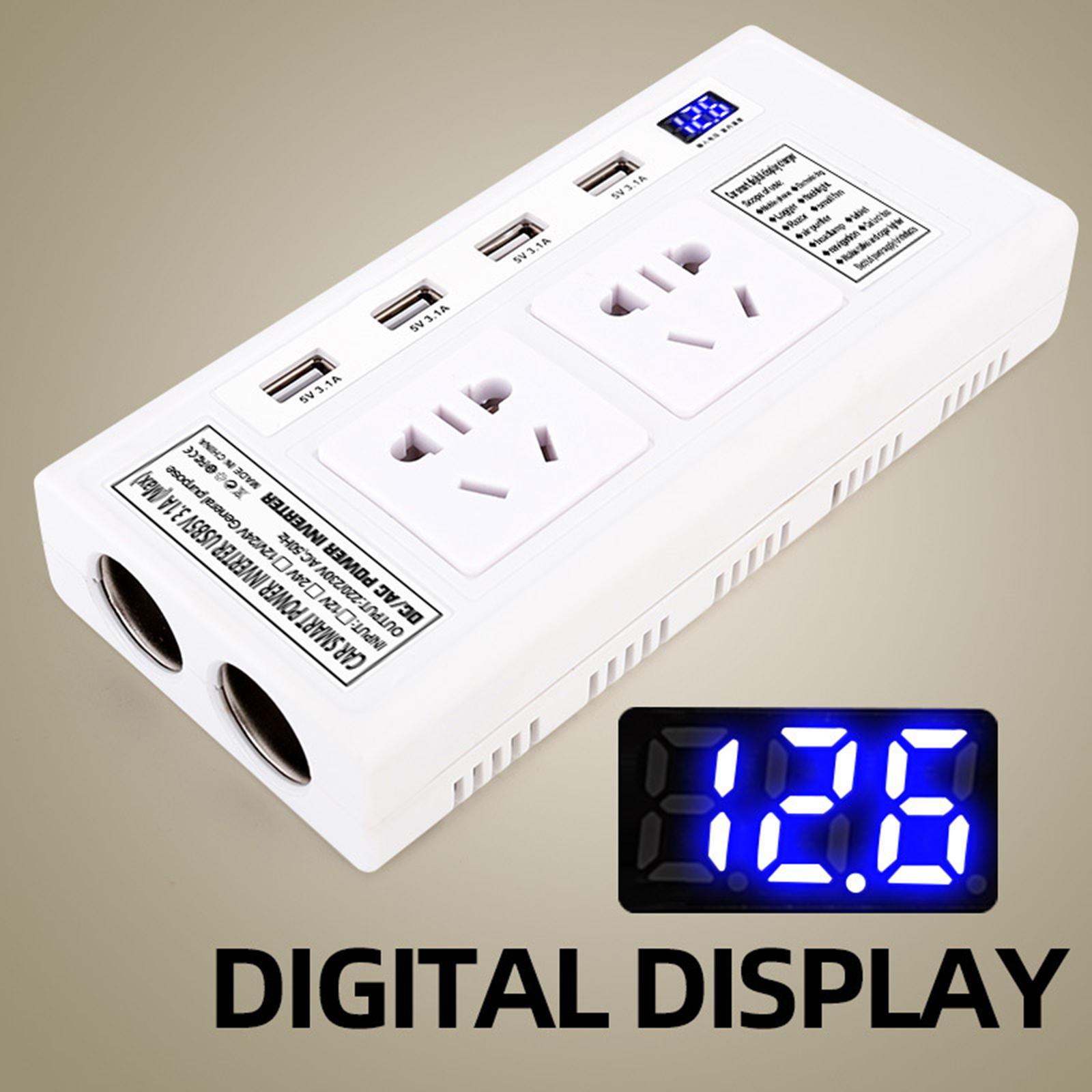 Car Inverter USB Auto Converter Inversor DC 12V to AC 220V White 12V