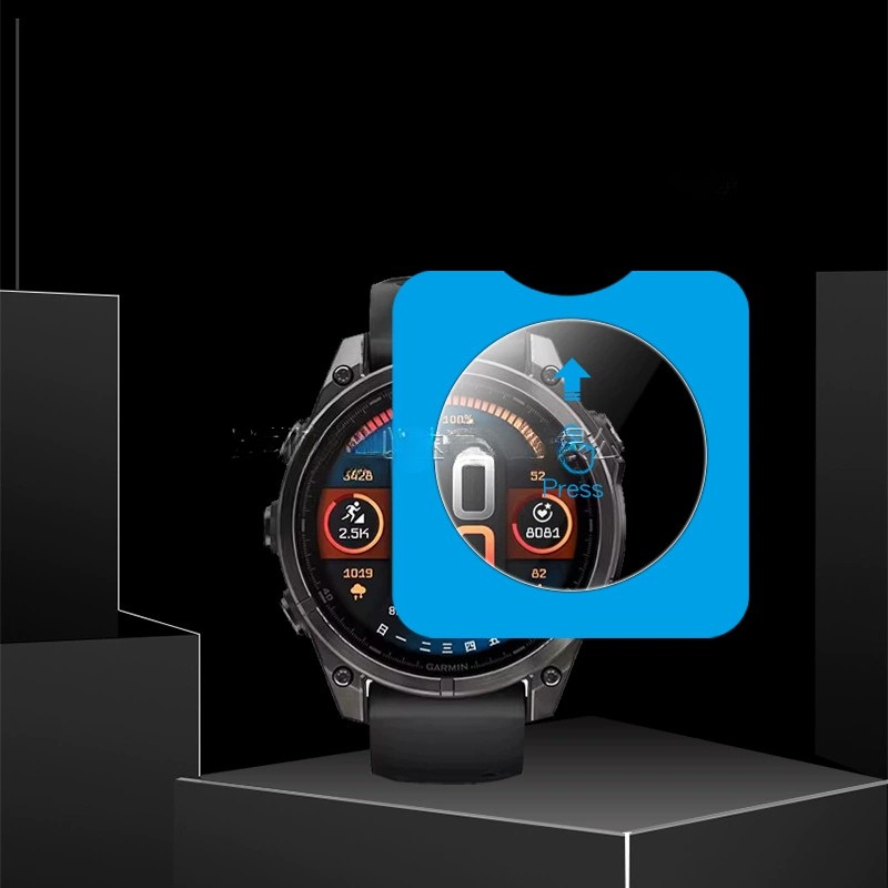 Kính cường lực Kèm Khung Dán cho đồng hồ Garmin Fenix 8, Kai.N Glass_ Hàng chính hãng