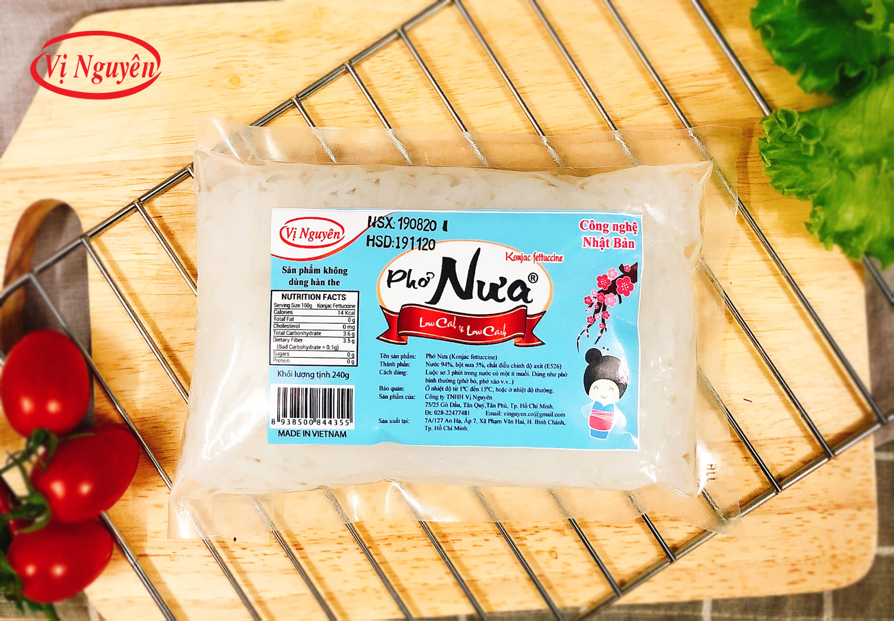 Combo 5 Gói Phở Nưa Vị Nguyên 240Gram