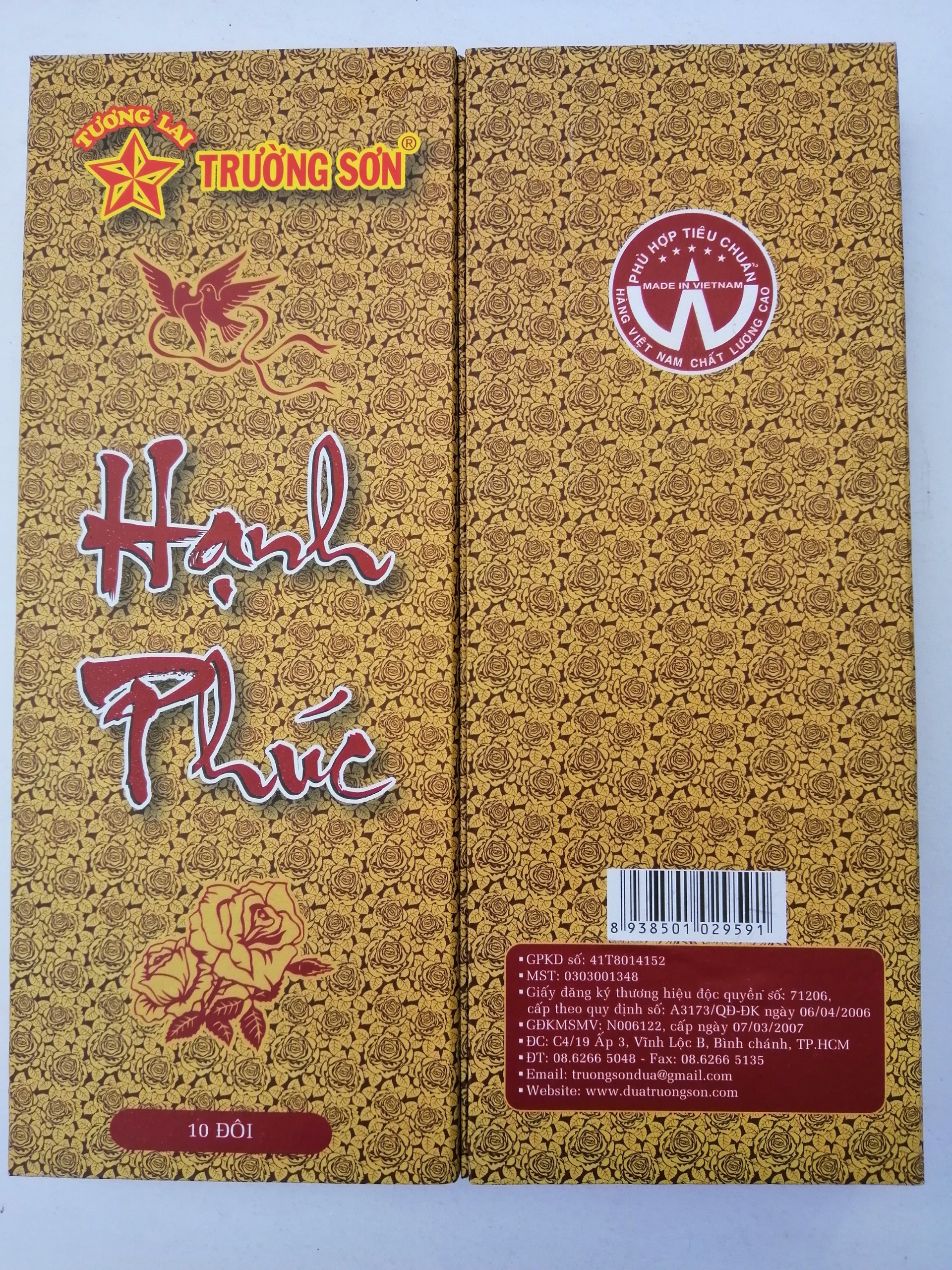 Đũa Gỗ Mun Ghép Nhôm - Đồ Gỗ Thủ Công Mỹ Nghệ Cao Cấp Thương Hiệu Trường Sơn (10 Đôi / Hộp)