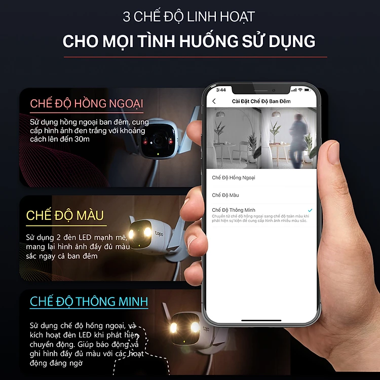 Camera WiFi Ngoài Trời TP-Link Tapo C320WS Độ Phân Giải 2K QHD - Chống nước, Báo động âm thanh - HÀNG CHÍNH HÃNG