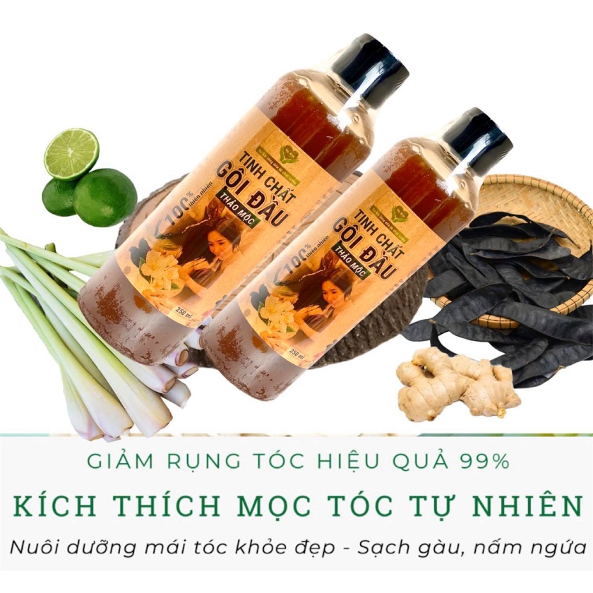 Dầu gội thảo mộc Mẹ Ken, giảm gàu, ngứa, giúp tóc đen, suôn mượt, chống khô chẻ ngọn, với hương thơm thiên nhiên tươi mát meken