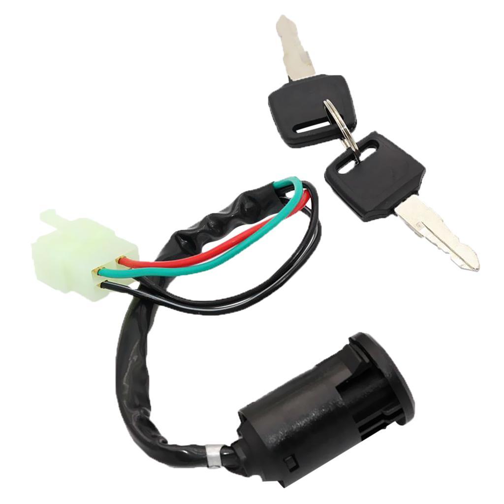2X Ignition Key Lock Switch 4-Wire For 50 110 150 250CC Mini Quad ATV Dirt Bike