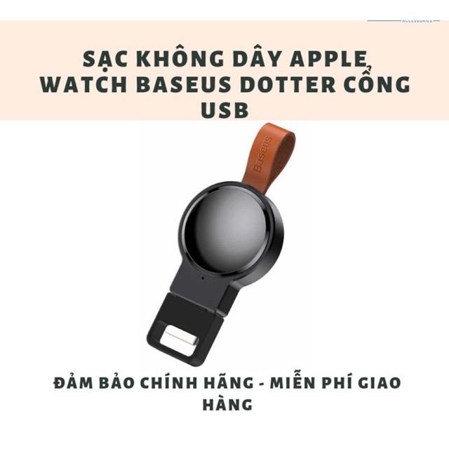 Bộ sạc không dây di động Baseus Dotter Wireless Charger for cho Apple Watch ( nhỏ gọn ,gắn với pin sạc dự phòng,Laptop)- hàng chính hãng