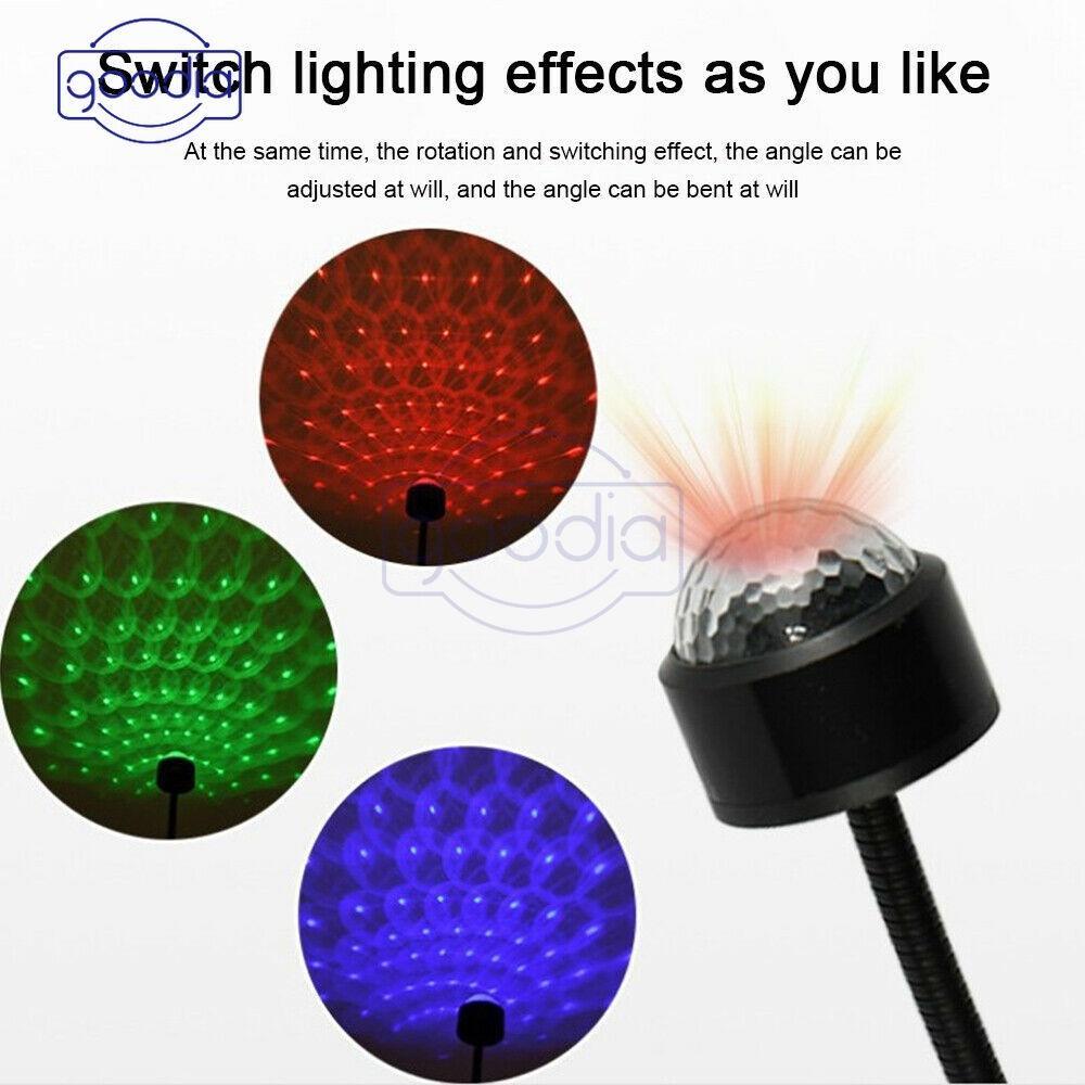 Goodia - Đèn LED RGB Cổng USB Gắn Trần Xe Hơi Tạo Không Khí Ngôi Sao Đêm Cảm Ứng