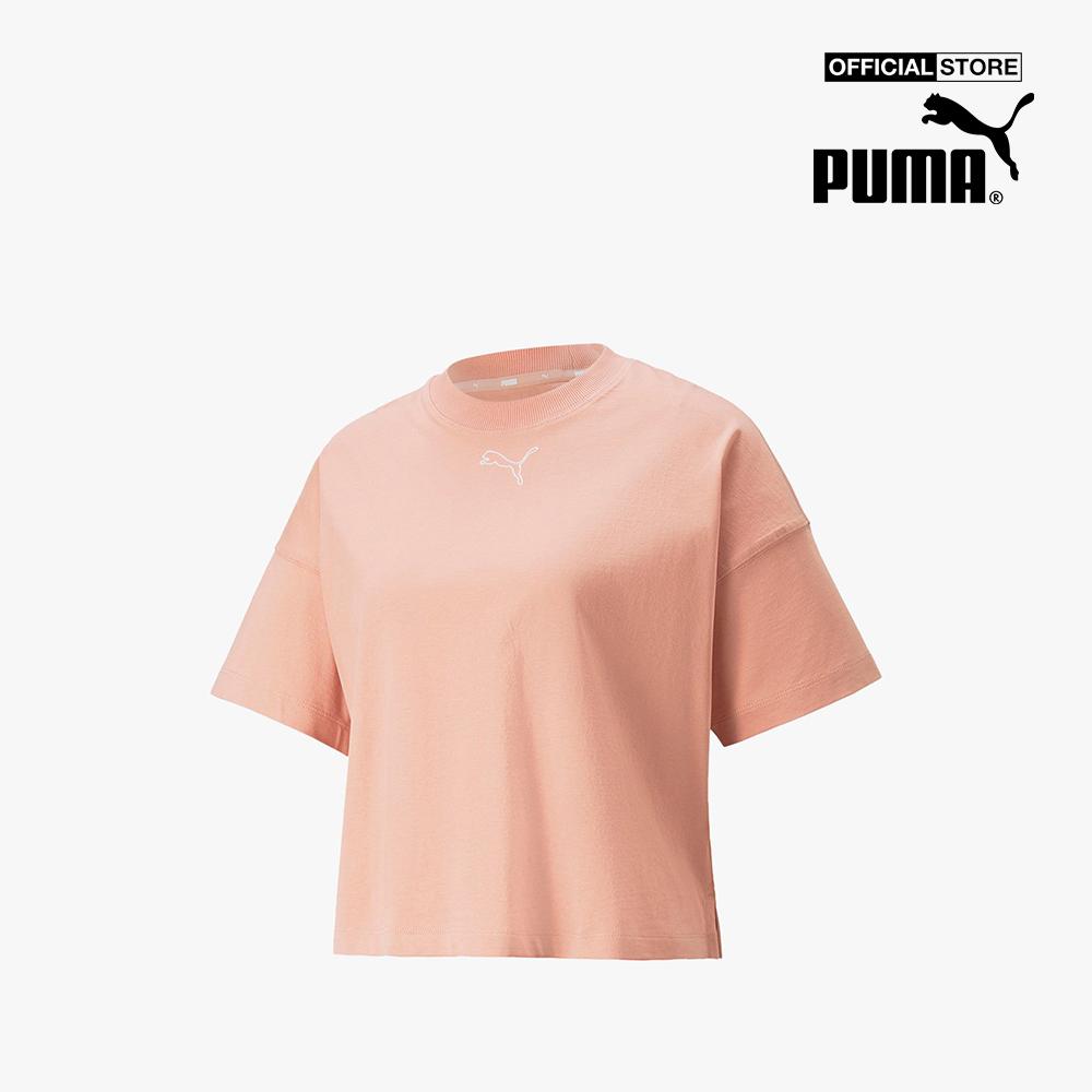 PUMA - Áo croptop nữ cổ tròn ngắn tay HER 847602