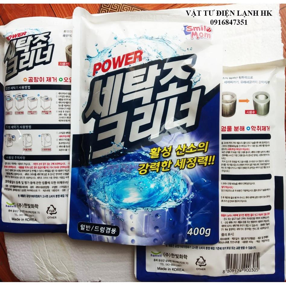 COMBO 3 gói Bột tẩy vệ sinh lồng máy giặt JIKJAKHàn Quốc - gói 450g Sandokkaebi TIKTAK