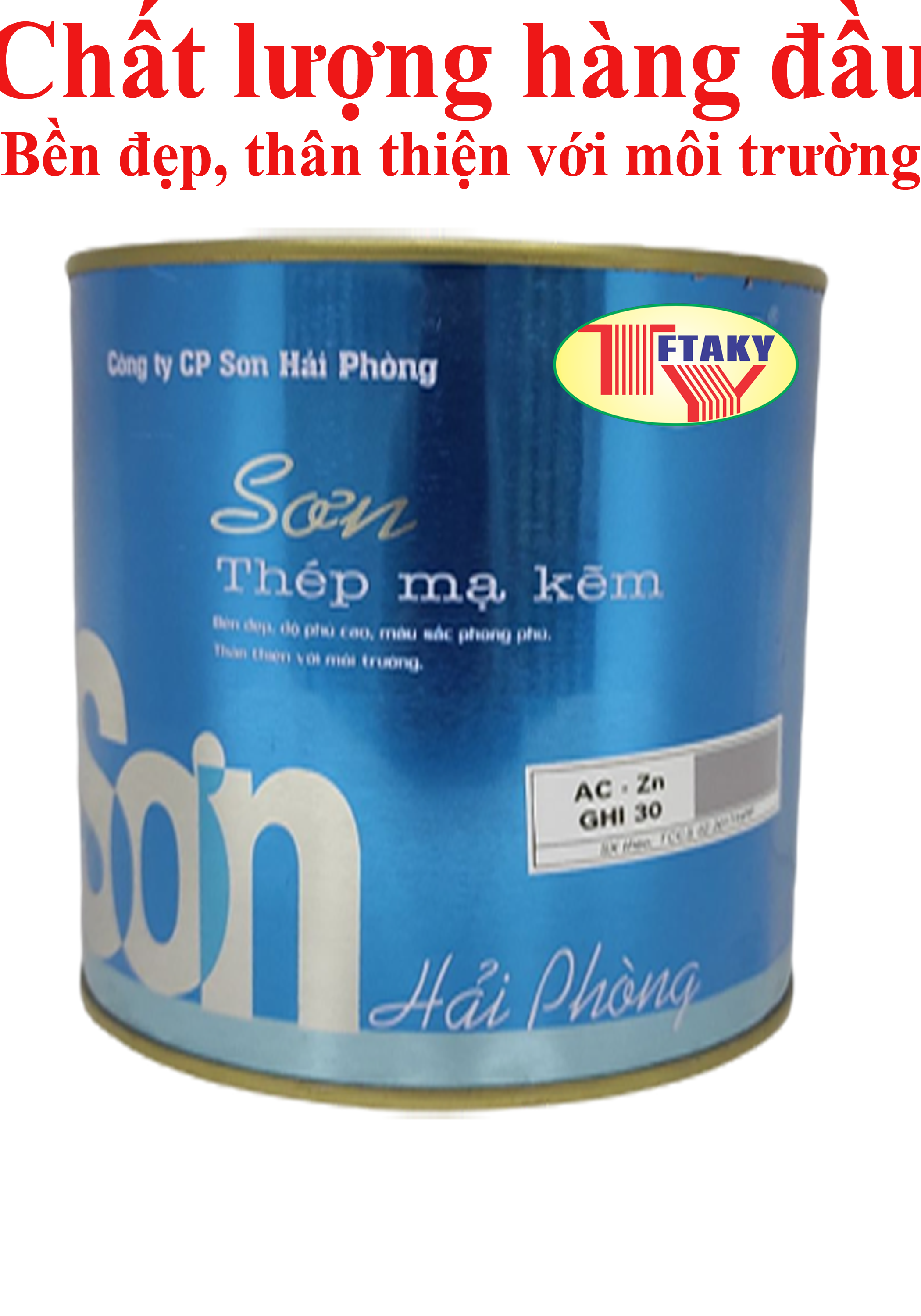 Sơn sắt mạ kẽm Hải Phòng FTAKY 2 thành phần 1kg, có thể sơn trên tất cả mọi bề mặt hoặc sắt kẽm hồ cá