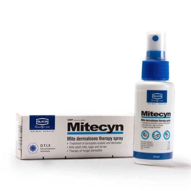 Thuốc trị nấm ghẻ chó mèo Alkin Mitecyn Fungikur 50ml