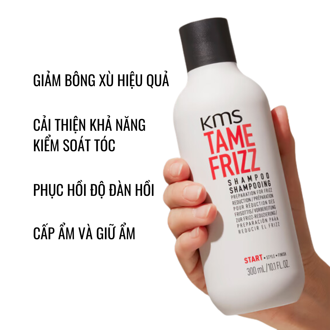 Dầu Gội Dưỡng Tóc Mềm Mượt Goldwell KMS Tamefrizz Kiểm Soát Bông Xù, Giảm Xơ Rối Lên Đến 99