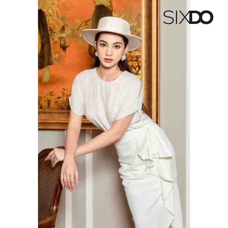 Áo lụa SIXDO cánh dơi cổ tròn