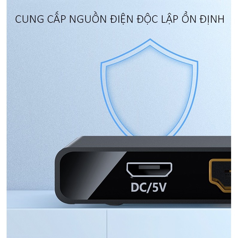 SOAIY Bộ Chia HDMI 1 Ra 2 Cổng UNITEK V118A Hỗ Trợ 4K Cao Cấp - Hàng Nhập Khẩu