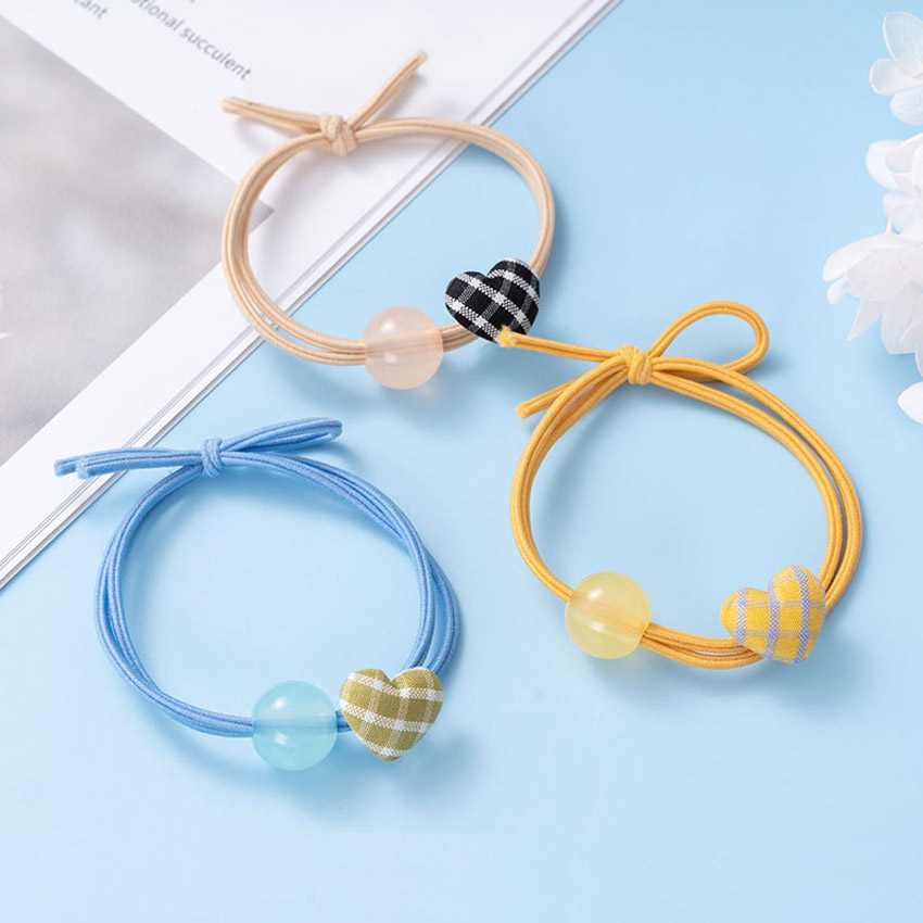 Dây buộc tóc nữ trái tim vải NASI dễ thương phong cách hàn quốc thun cột tóc nữ co giãn tốt phụ kiện tóc