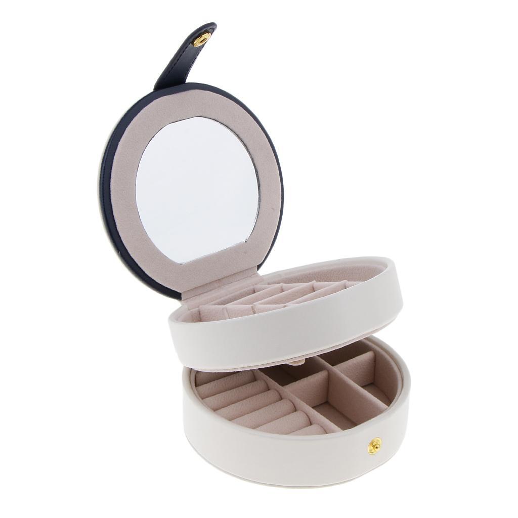 Multi-layer PU Leather Portable Jewelry Storage Display Case Box