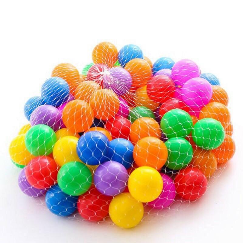 Túi 100 quả bóng nhựa mề cho bé chơi lều bóng.