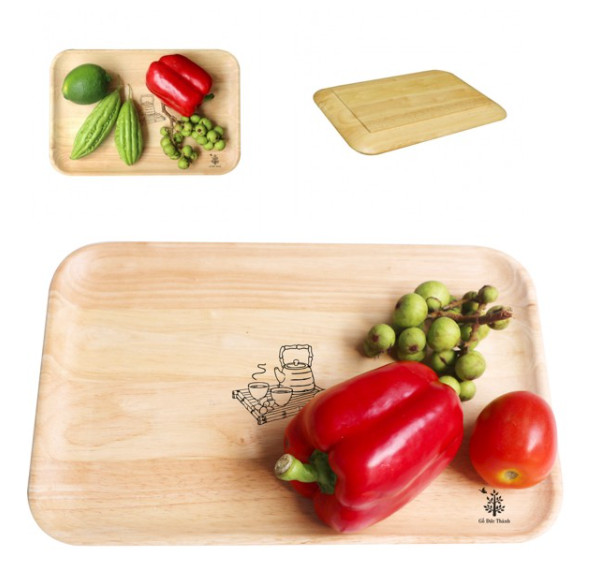 Dĩa Gỗ Chữ Nhật Nhiều Size, Gỗ Cao Cấp Đựng Đồ Ăn, Trang Trí Decore - Gỗ Đức Thành