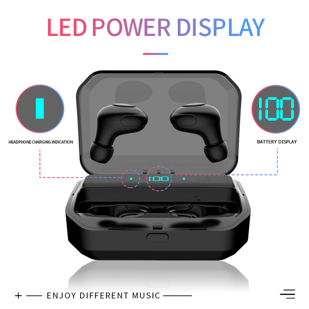 Tai Nghe Nhét Tai G12 TWS Âm Thanh Nổi Không Dây Bluetooth5.0 + Tai Nghe Thể Thao Đèn LED Giảm Tiếng Ồn EDR Kèm Hộp Sạc