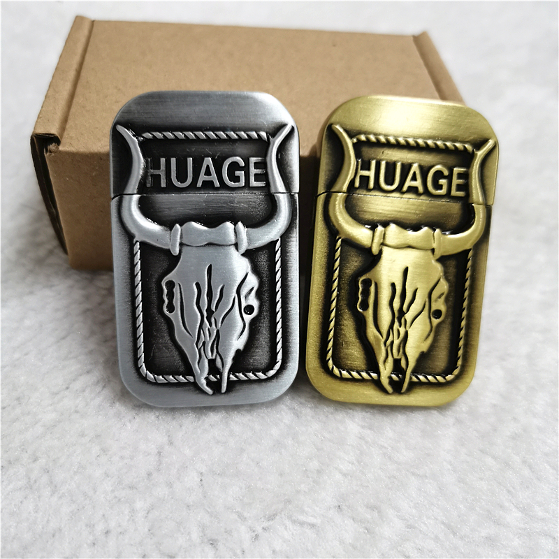 Vỏ Hột Quẹt Bật Lửa Xăng Đá HG05-DT Họa Tiết Đầu Trâu Độc Lạ - Nhiều màu