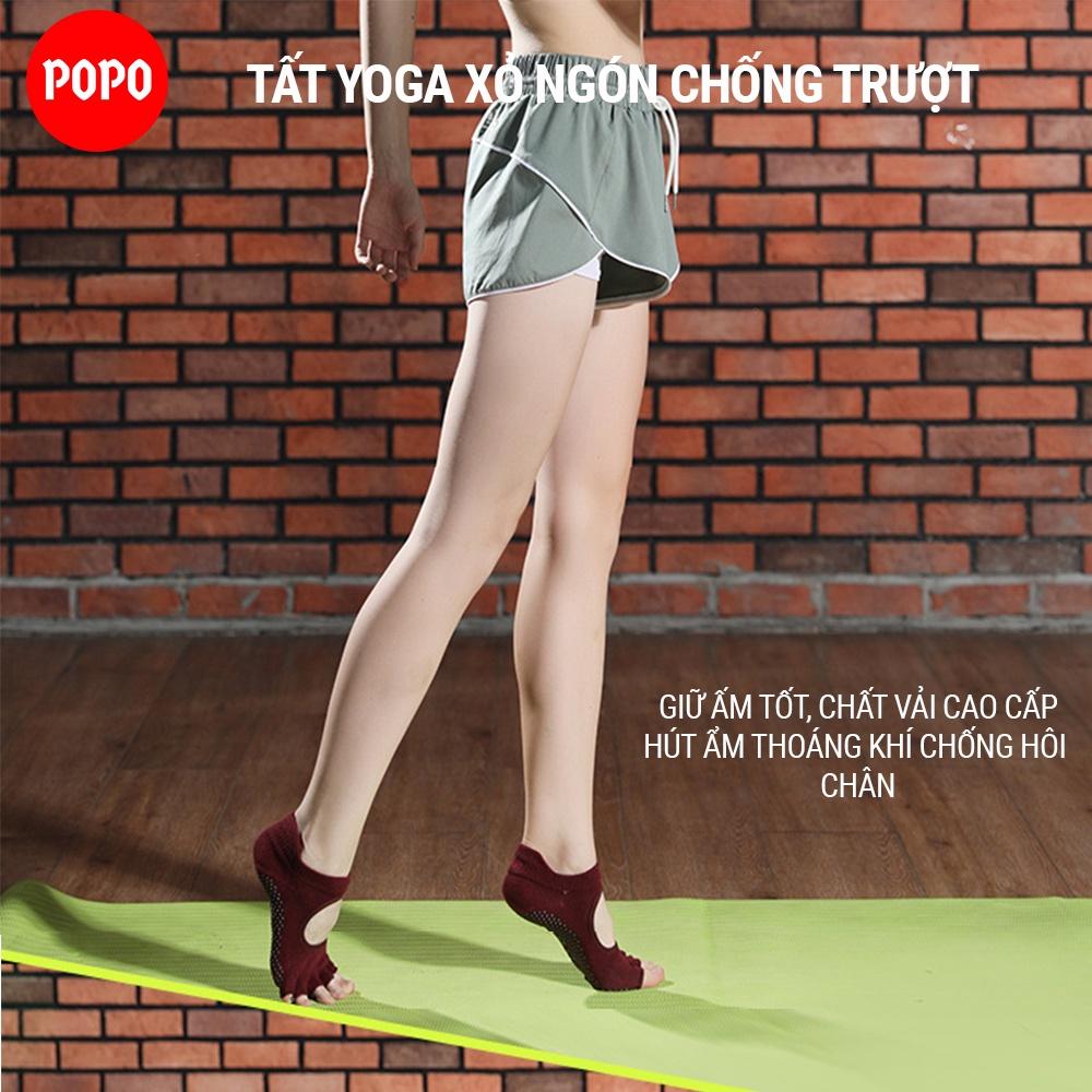Vớ Tập Yoga POPO tất chống trượt cao cấp tập thể dục chống trượt êm ái, tránh hôi chân, đảm bảo an toàn YGS6