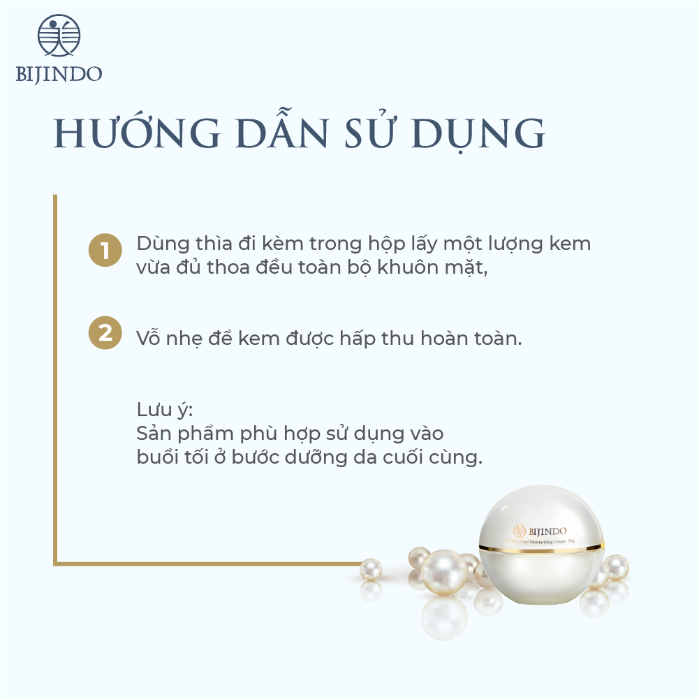 Kem Dưỡng Đêm Ngọc Trai BIJINDO KIREI Pearl Moisturizing Cream 50g