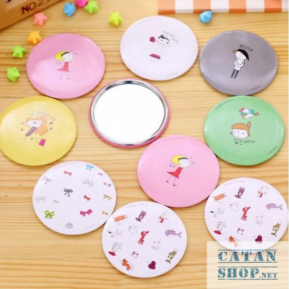 Combo 5 Gương mini bỏ túi siêu cute , nhỏ gọn xinh xắn thích hợp cho các bạn nữ có thể mang theo khắp mọi nơi