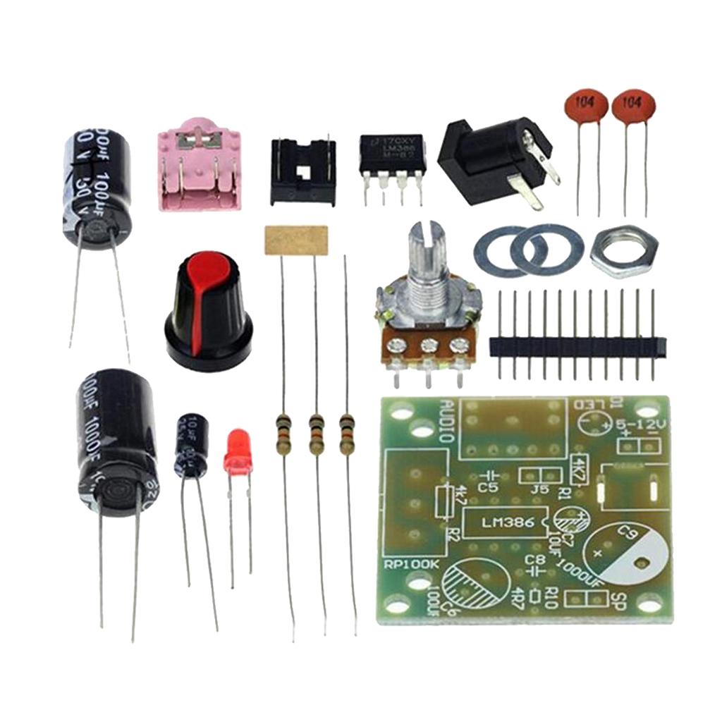 LM386 Siêu Mini Khuếch Đại Công Suất PCB Bảng Module DIY Bộ 3 V-12 V Tụ Điện