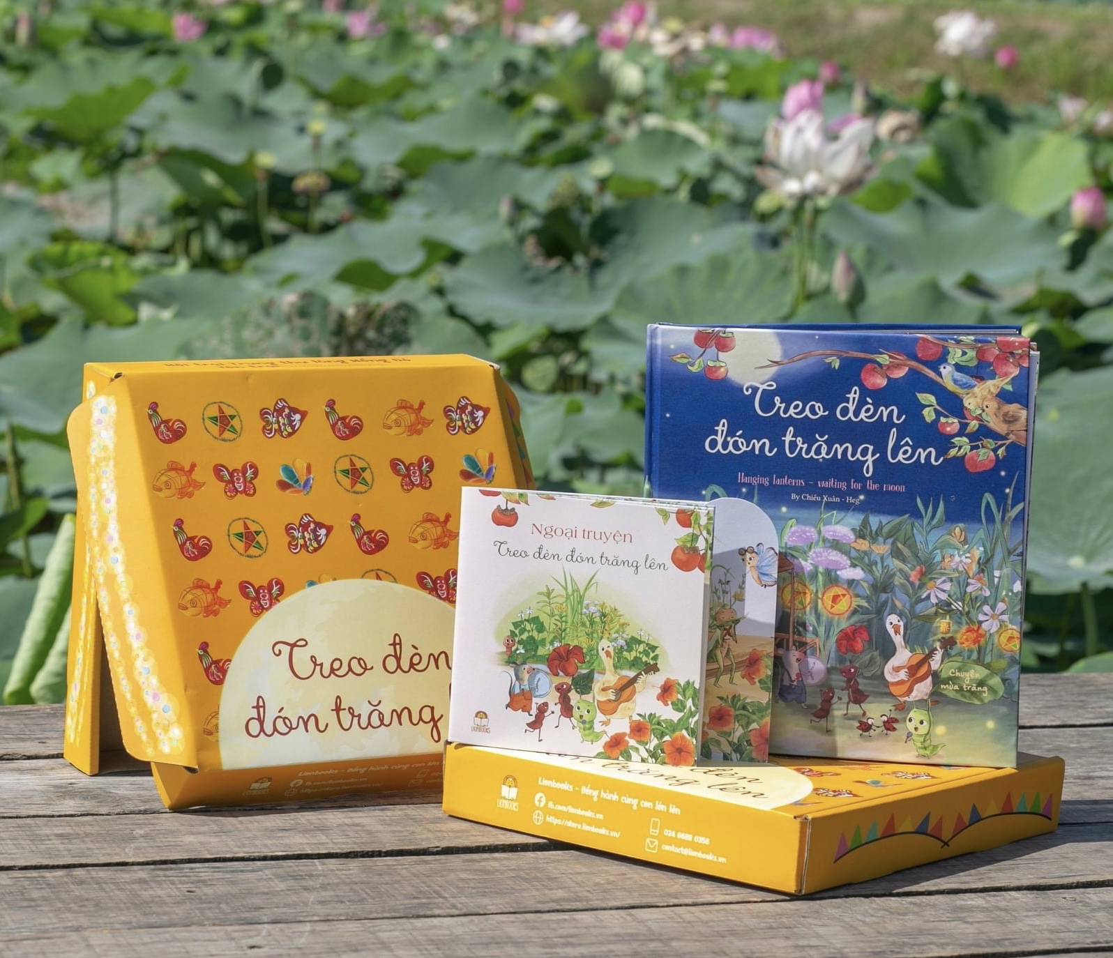Sách - Treo đèn đón trăng lên - LionBooks - Bìa cứng in màu toàn bộ