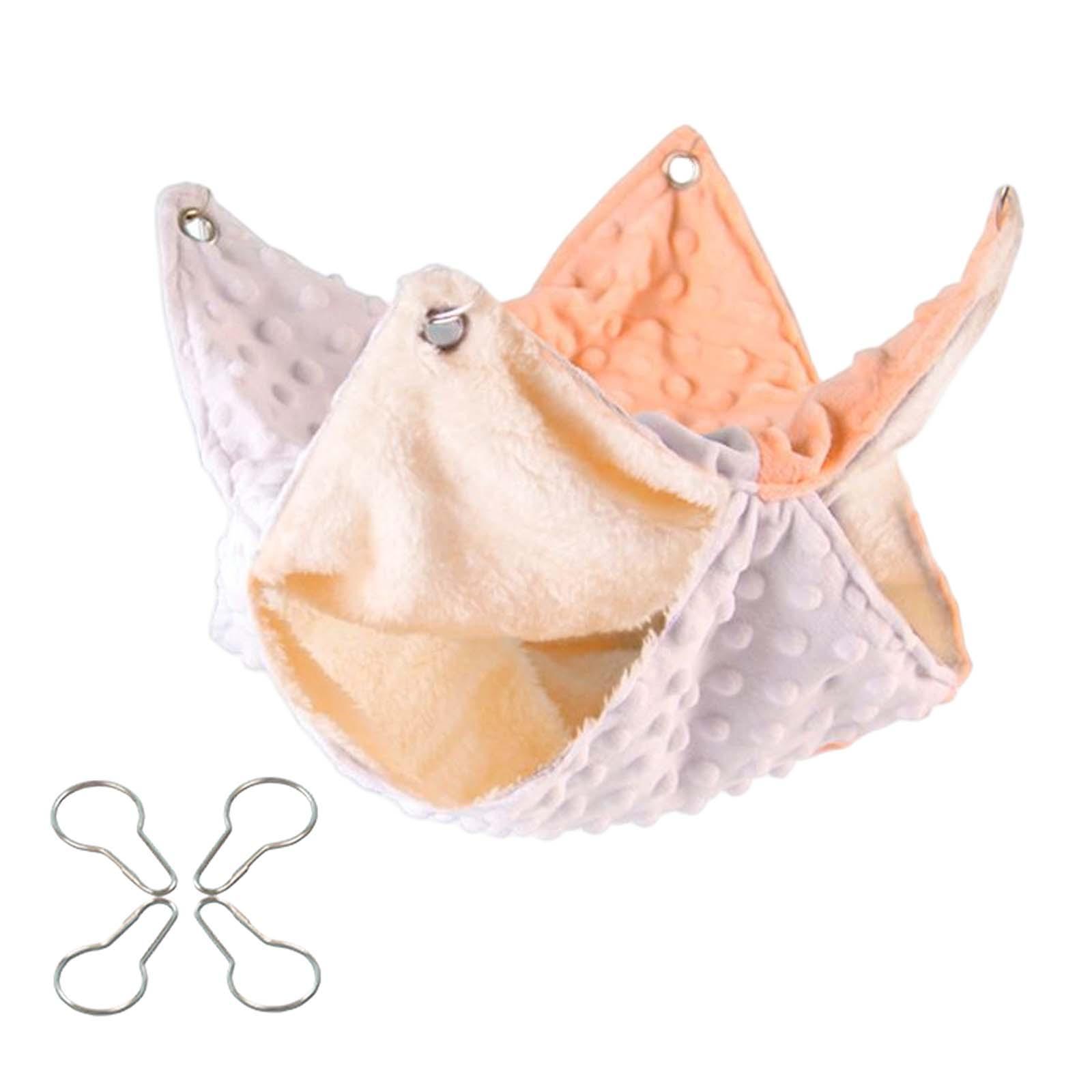 Hamster Hammock Bed Playing Hideout with Hook Soft Nest for Mice Parrot Sugar Glider