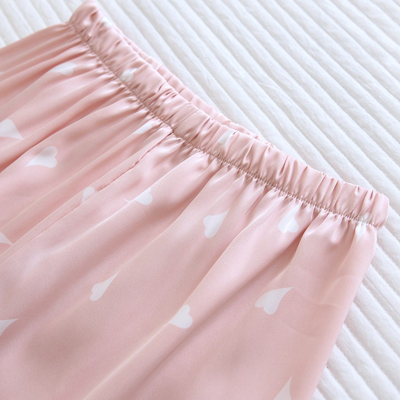 Pyjama Nữ Short Đùi Mặc Nhà  Azuno AZ185 Chất Liệu Lụa Cao Cấp Mặc Mùa Hè Cực Mát
