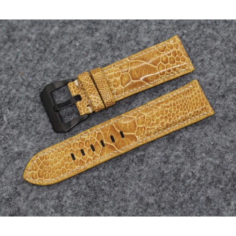 Dây da đồng hồ, Dây da đà điểu Thật HANDMADE Khâu Tay cao cấp