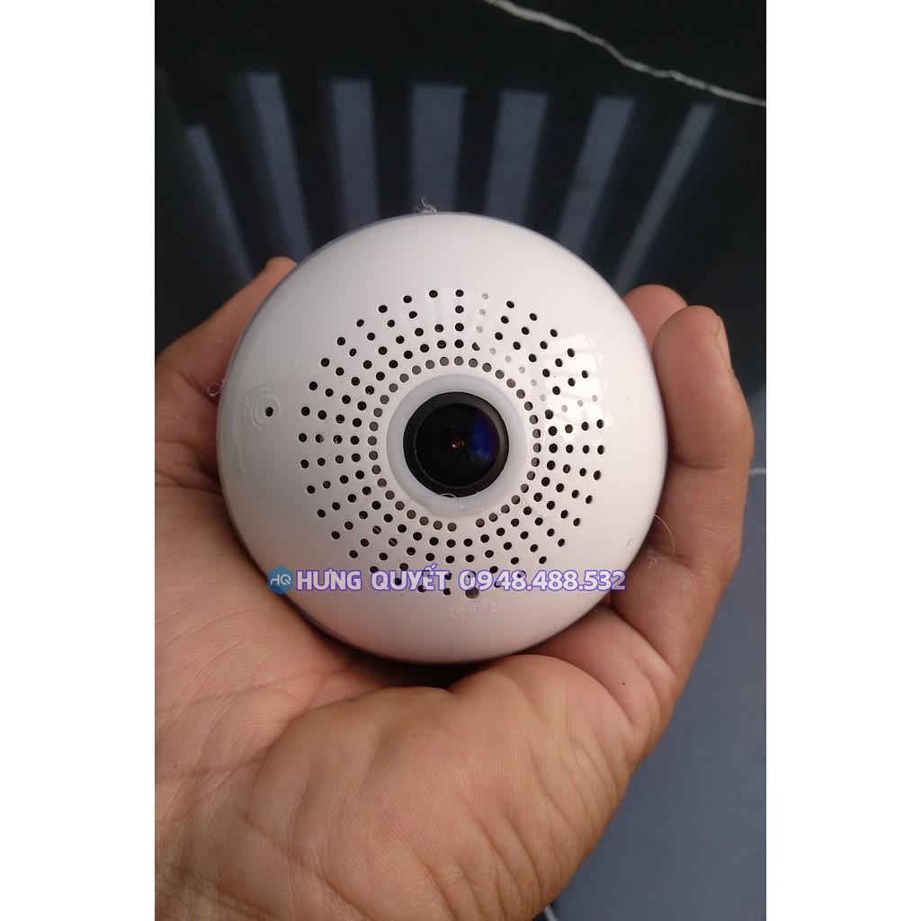 Camera Wifi IP không dây kết hợp Bóng điện quan sát toàn cảnh 360° V380 Pro