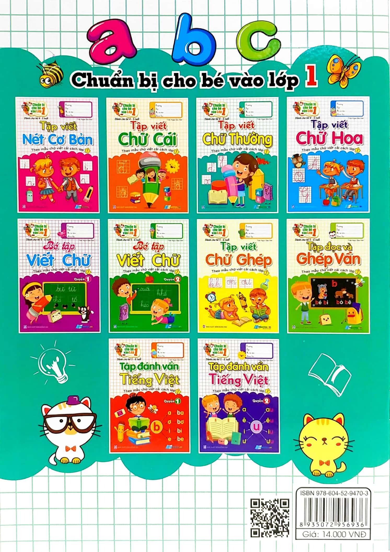 Chuẩn Bị Cho Bé Vào Lớp 1 - Tập Viết Chữ Thường (Tái Bản)