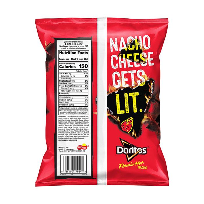 Bánh Snack hiệu Doritos Flamin Hot Nacho 312g - Hàng nhập USA