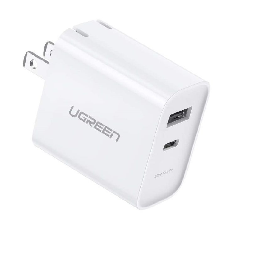 Sạc USB A và type C 18W chuẩn PD QC3.0 Ugreen gk212CD70152 Hàng Chính Hãng