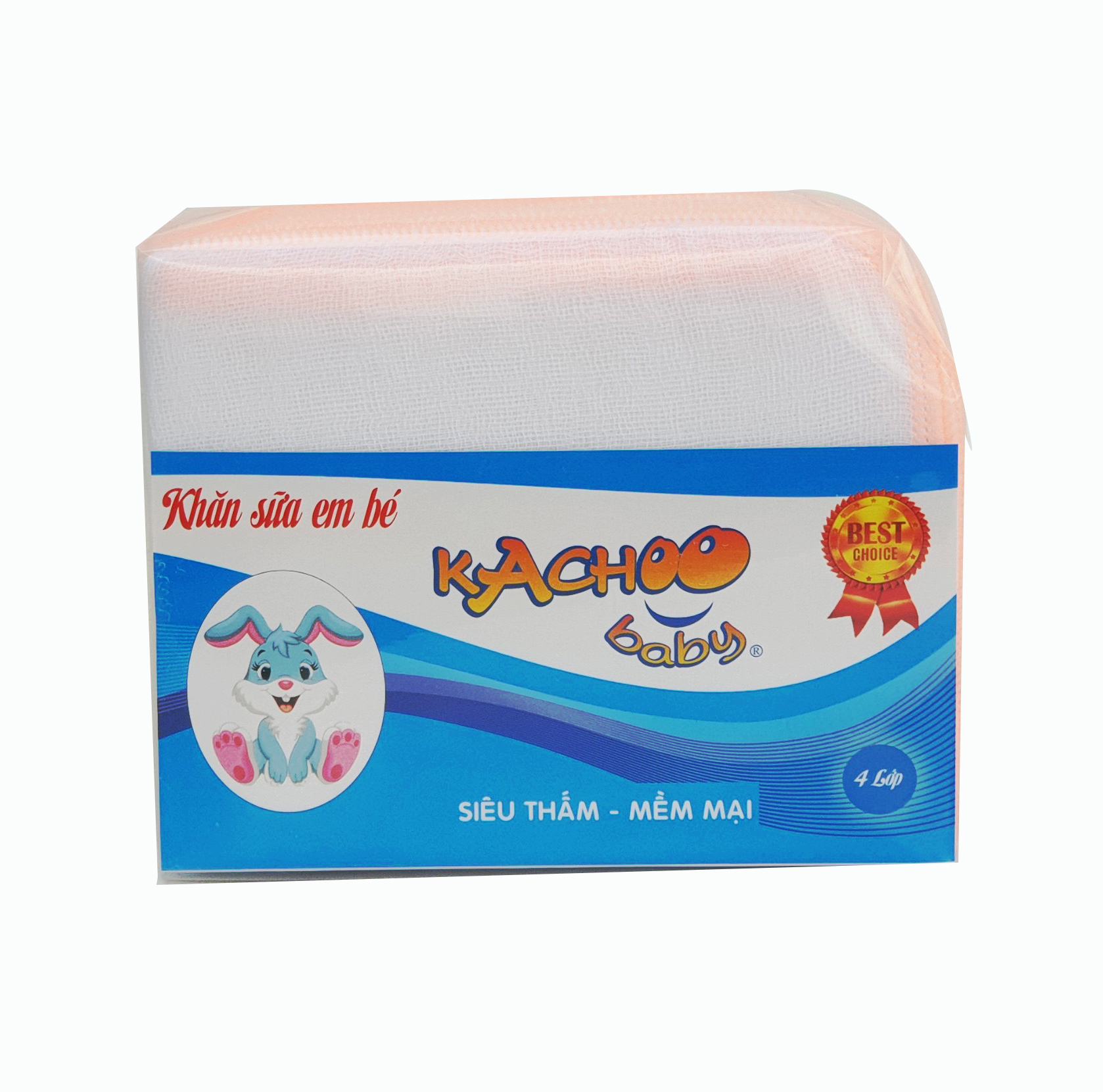 Khăn sữa 3 lớp KACHOOBABY (26x31cm)10 khăn để thay đổi, dùng để lau mặt, quàng cổ, thấm sữa, tắm bé