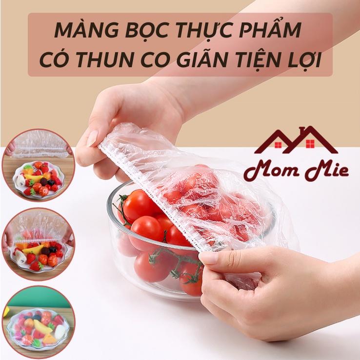 Set 100 màng bọc thực phẩm có thun co giãn tái sử dụng, tiện lợi, đa năng - J222