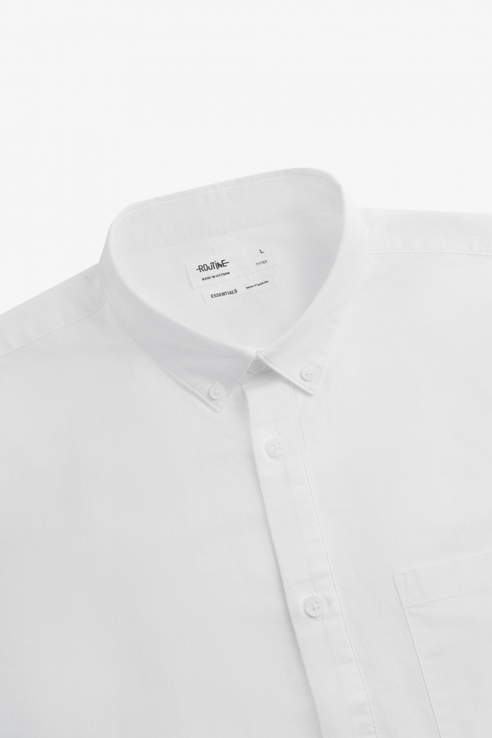 ÁO SƠ MI NAM TAY NGẮN OXFORD ROUTINE FORM FITTED - 10F22SHS002CR1 | LASTORE MENSWEAR