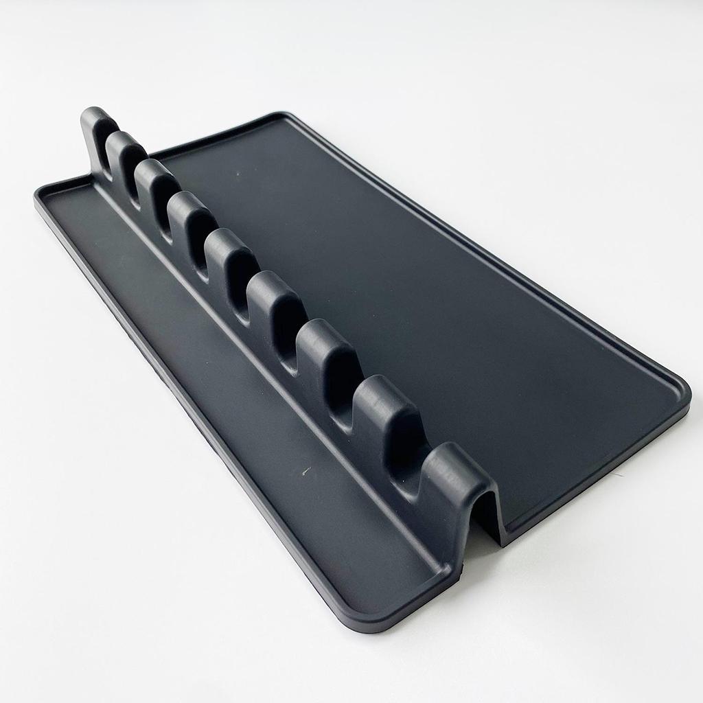 Silicone Spoon Rest Pad Heat Resistant Kitchen Spatula Utensil Rest