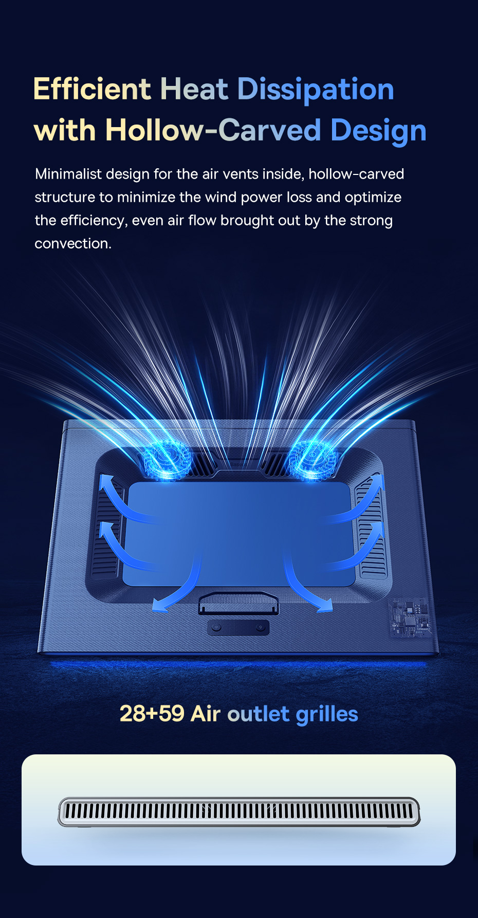 Giá đỡ Tích Hợp Quạt Tản Nhiệt Cho IPad/Laptop Baseus ThermoCool Heat-Dissipating Laptop Stand- LUWK-  Hàng chính hãng