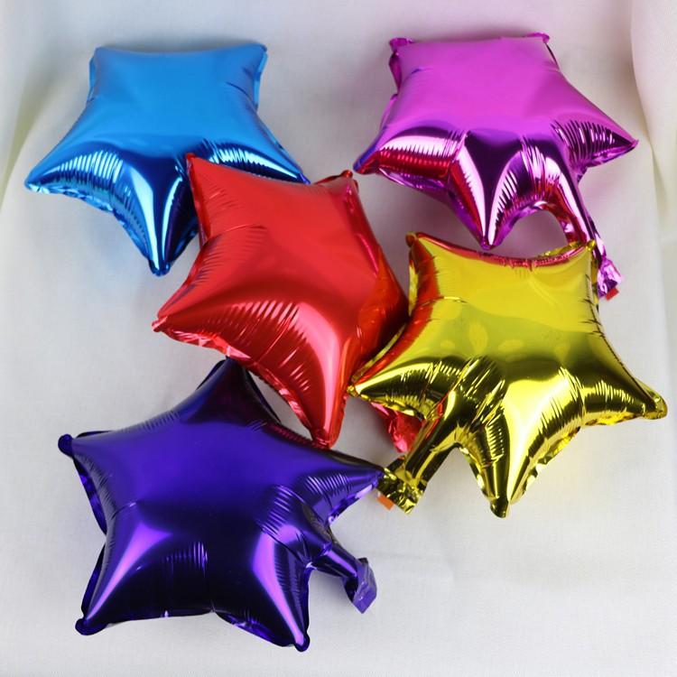 Bóng sao 5 cánh size 5 inch, bóng nhôm sao 5 cánh các màu giá rẻ