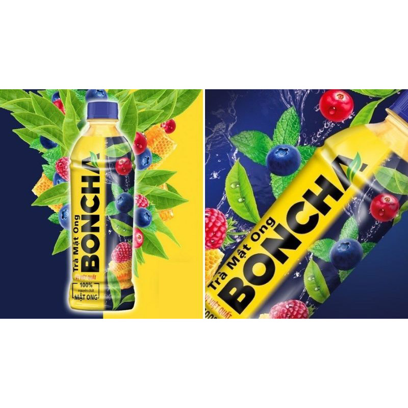 Thùng 24 Chai Trà Mật Ong vị Việt Quất BONCHA 450ml